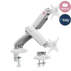 GAMEON GO-5450 Dual Monitor Arm For Gaming And Office Use - White